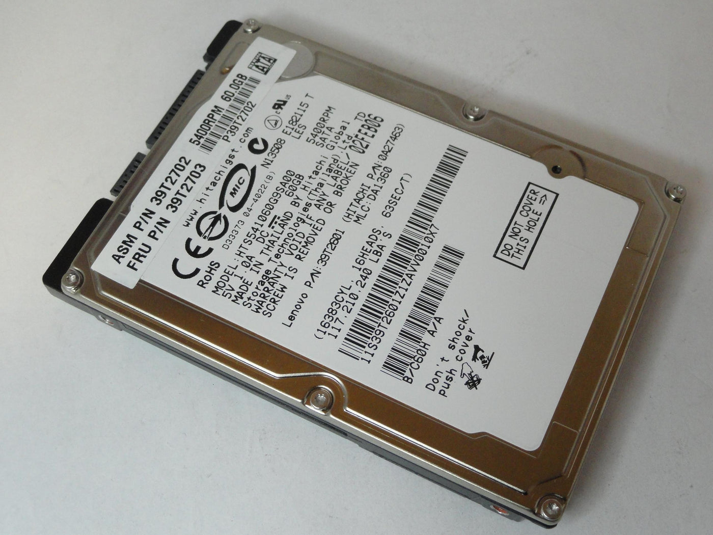 PR22400_0A27463_Hitachi Lenovo 60Gb SATA 5400rpm 3.5in HDD - Image3