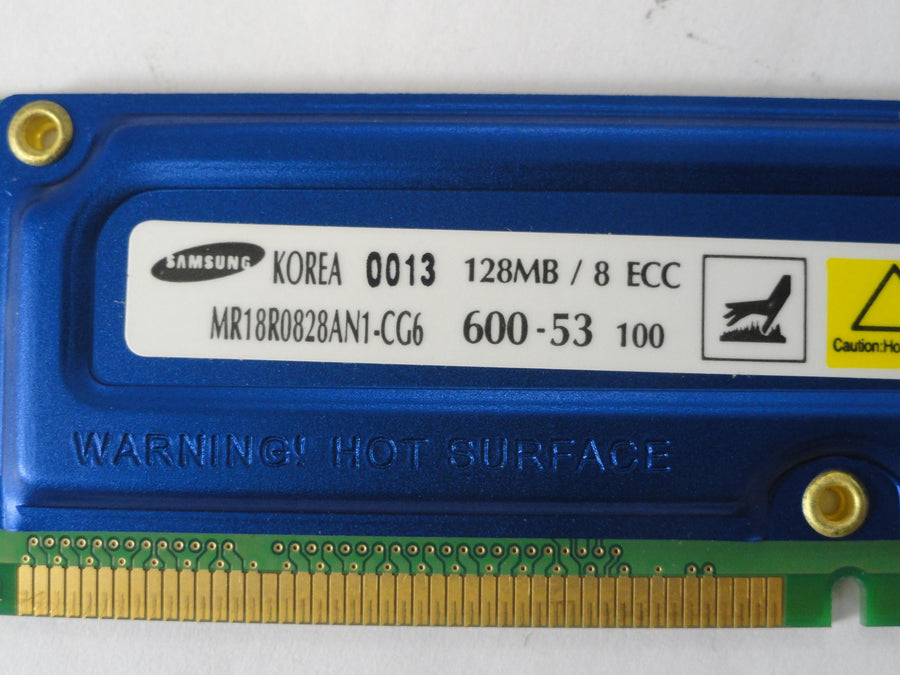 Samsung HP 128Mb PC600 ECC 184Pin 600MHz RIMM/RDRAM ECC Module ( MR18R0828AN1-CG6 MR18R0828AN1-CG6  402833-664   Samsung HP ) REF