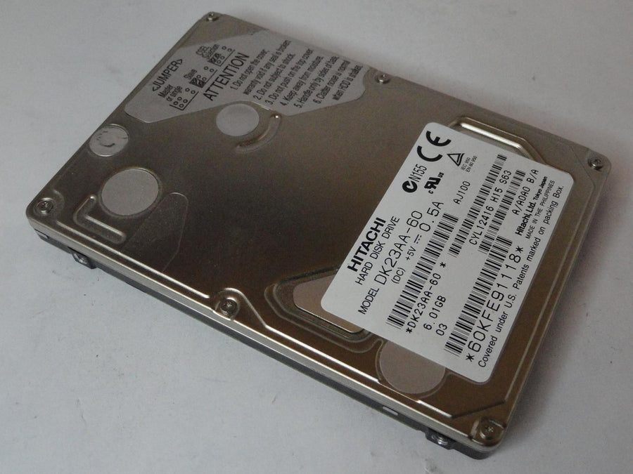 DK23AA-60 - Hitachi 6GB IDE 4200rpm 2.5in HDD - USED