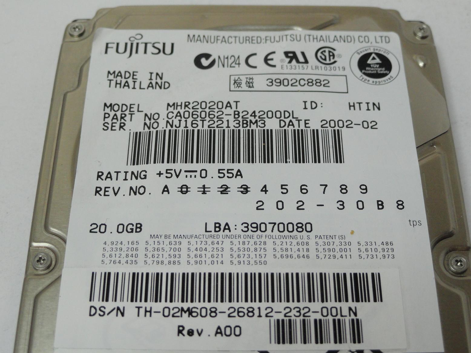 MC6219_CA06062-B24200DL_Fujitsu Dell 20GB IDE 4200rpm 2.5in HDD - Image3