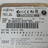 PR23969_CA06297-B224000B_Fujitsu IBM 40GB IDE 4200rpm 2.5in HDD - Image4