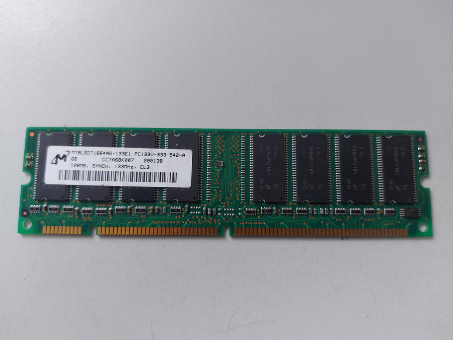 Micron 128MB PC133 133MHz non-ECC Unbuffered CL3 168-Pin DIMM ( MT8LSDT1664AG-133E1 ) REF