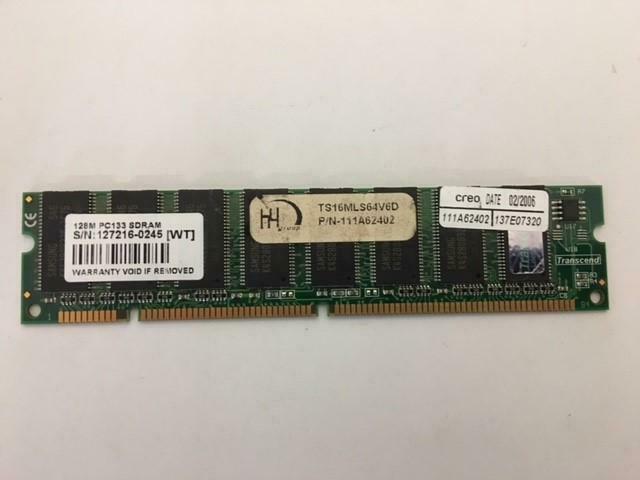 Transcend 128MB 184pin PC133 SDRAM DIMM Memory Module ( TS16MLS64V6D 111A62402 ) USED