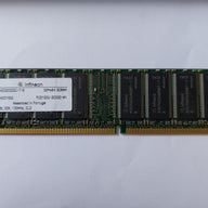 Infineon 256MB PC2100 DDR-266MHz non-ECC Unbuffered CL2.5 184-Pin DIMM Memory Module ( HYS64D32000GU-7-B ) REF