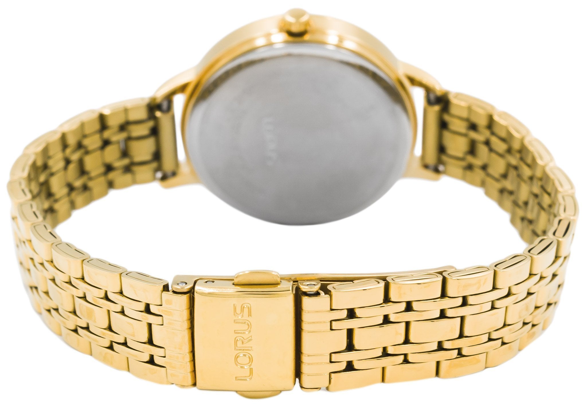Lorus Ladies Gold Plated Bracelet Watch RG204QX9