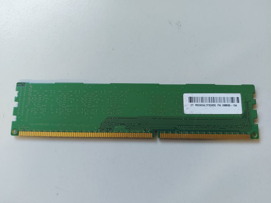 Micron HP 4GB PC3-12800 DDR3-1600MHz non-ECC Unbuffered CL11 240-Pin DIMM Single Rank Memory Module ( MT8JTF51264AZ-1G6E1 698650-154 ) REF