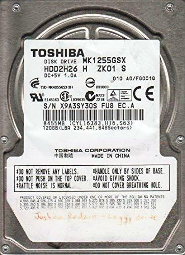 Toshiba 120GB SATA 5400rpm 2.5in Laptop HDD ( HDD2H26 MK1255GSX ) USED
