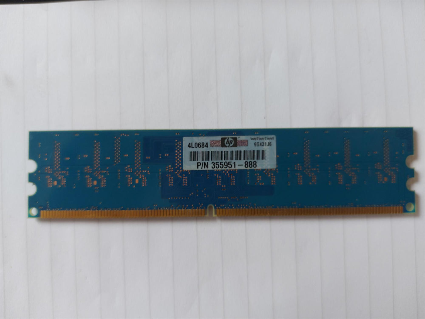 Nanya/HP 512MB PC2-4200 DDR2-533MHz non-ECC Unbuffered CL4 240-Pin DIMM Memory Module (NT512T64U88A0BY-37B 355951-888)