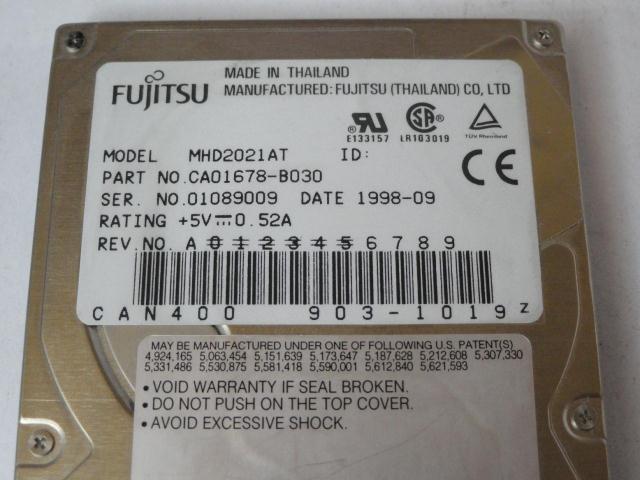 PR16033_CA01678-B030_Fujitsu 2.1GB IDE 4000rpm 2.5in HDD - Image2