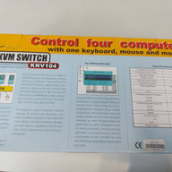 Rextron NovaView 4-port KVM PS/2 Switch ( KNV104 KNV-104 ) NEW