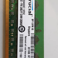 Micron Crucial 1GB PC2 5300 DDR2 667MHz 240 Pin DIMM ( MT8HTF12864AZ-667H1 CT25664AA667.16FHZ ) REF