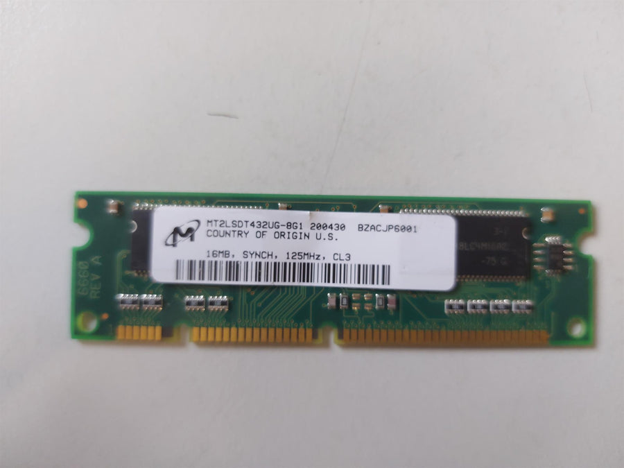 Micron 16MB PC125 125MHz non-ECC Unbuffered 100-Pin DIMM Memory Module (MT2LSDT432UG-8G1)