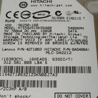 0A54884 - Hitachi Lenovo 160GB SATA 5400rpm 2.5in HDD - Refurbished