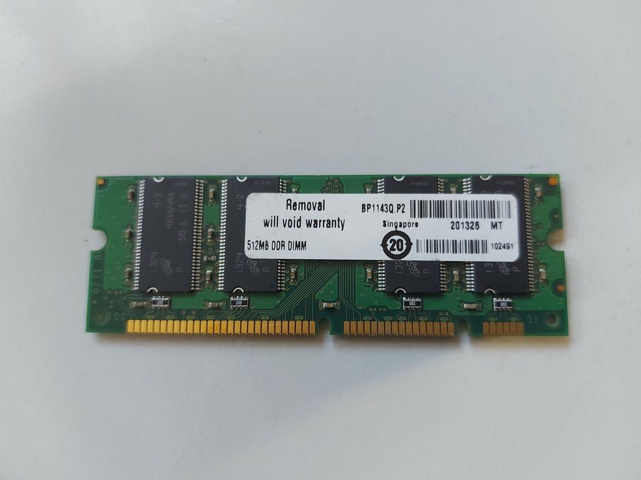 Micron 512MB PC2700 DDR-333MHz non-ECC Unbuffered CL2.5 100-Pin Dual Rank Memory ( MT8VDDT12832UY-6F1 ) REF