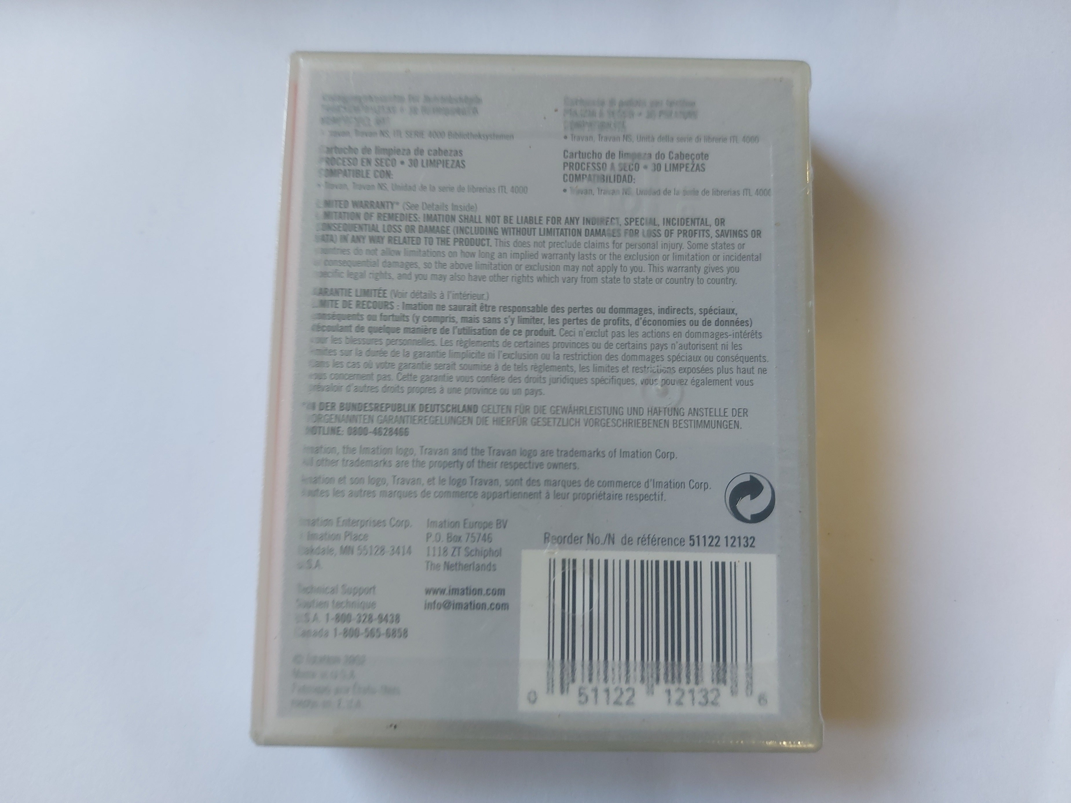 Imation Travan NS Dry Process Head Cleaning Cartridge ( 12132 ) NEW
