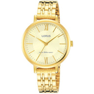 Lorus Womens Analogue Classic Quartz Watch with Gold Plated Strap RG268MX9