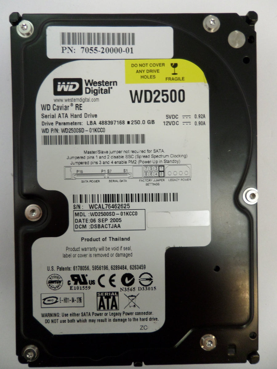 PR26025_WD2500SD-01KCC0_Western Digital 250GB 3.5" SATA HDD - Image2