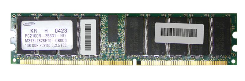 Samsung HP 1GB PC2100 DDR-266MHz ECC Registered CL2.5 184-Pin DIMM 2.5V Memory Module ( M312L2828ET0-CB0Q0 261585-041 ) REF
