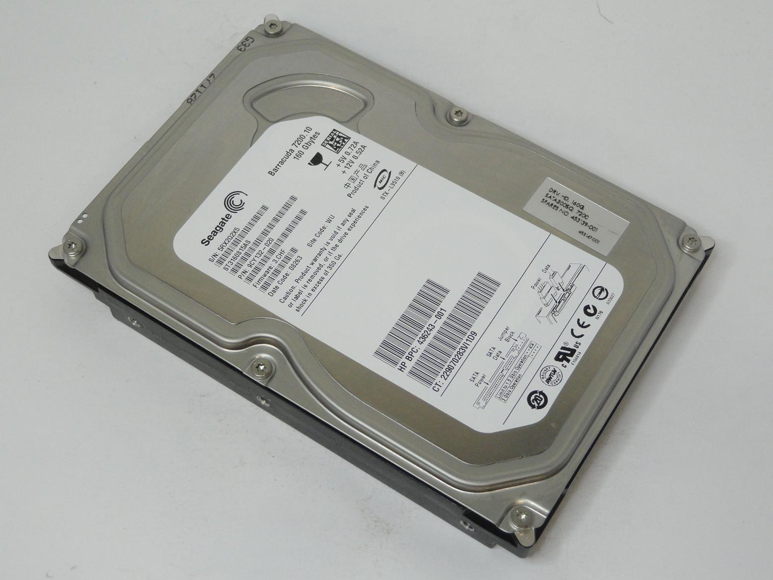 9CY132-020 - Seagate HP 160GB SATA 7200rpm 3.5in HDD - Refurbished