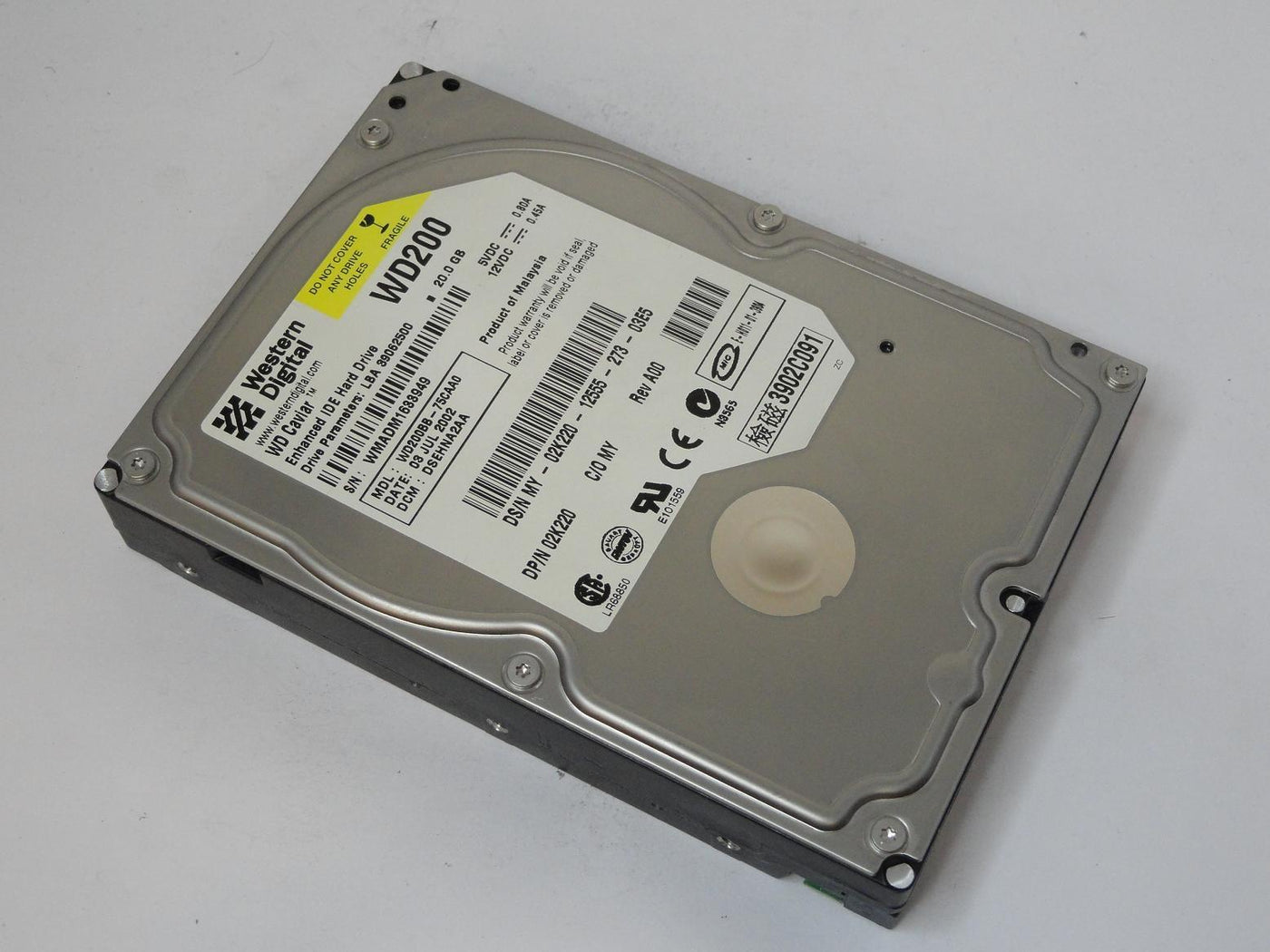 PR05604_WD200BB-75CAA0_Western Digital 20GB IDE 3.5" HDD - Image3