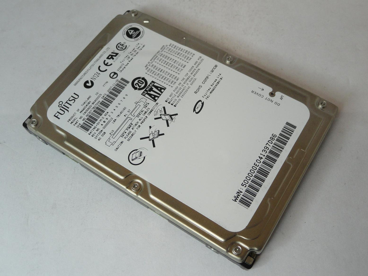 CA07018-B46200C5 - Fujitsu 80GB SATA 5400rpm 2.5in HDD - USED