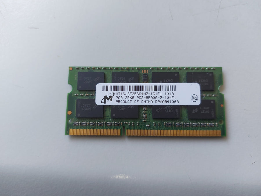 Micron Lenovo 2GB PC3-8500 DDR3-1066MHz non-ECC Unbuffered CL7 204-Pin SoDimm RAM ( MT16JSF25664HZ-1G1F1 46R3326 ) REF