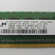 PC2-3200R-333-11-A0 - Micron IBM 256Mb DDR2 400MHz 1RX8 PC2-3200R CL3 ECC Reg 240 Pin RAM - Refurbished