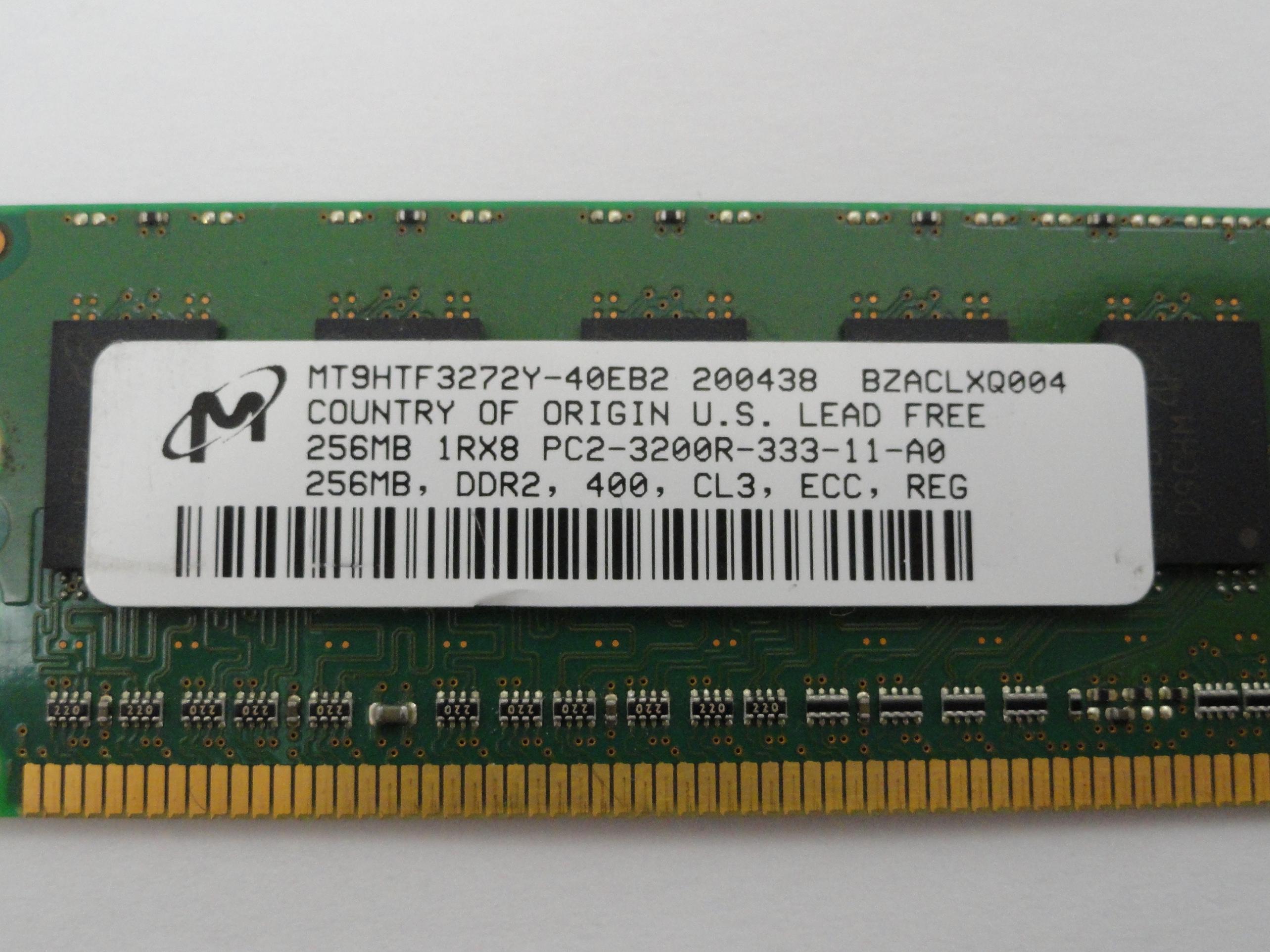 PC2-3200R-333-11-A0 - Micron IBM 256Mb DDR2 400MHz 1RX8 PC2-3200R CL3 ECC Reg 240 Pin RAM - Refurbished