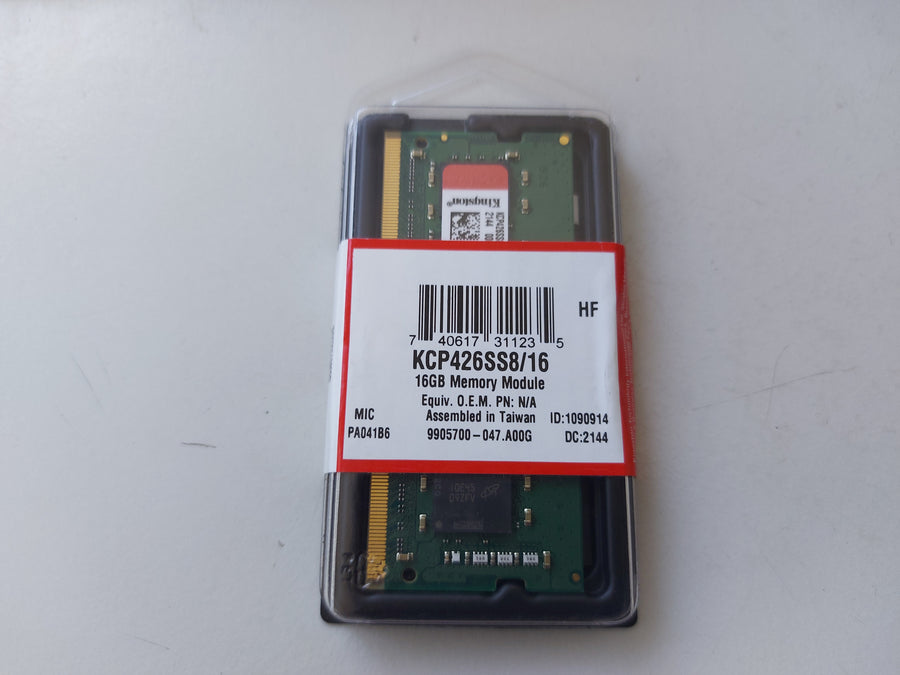 Kingston 16GB DDR4 2666MHz PC4-21300 CL19 nonECC Unbuffered 260Pin SODIMM ( KCP426SS8/16 99U5700-032 ) NEW
