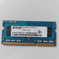 Hynix Smart 2GB PC3-10600 DDR3-1333MHz non-ECC Unbuffered CL9 204-Pin SoDimm Memory Module ( HMT325S6CFR8C-H9 SG2566S0325893-HC ) REF