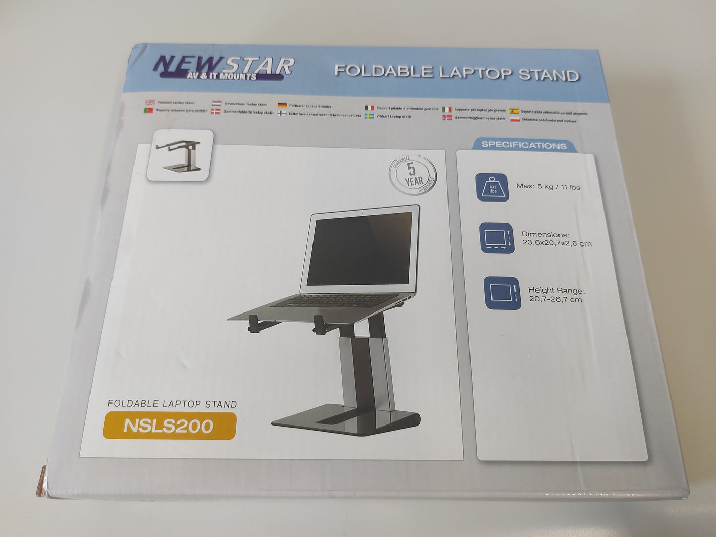 Neomounts by Newstar foldable laptop stand ( NSLS200 ) NEW