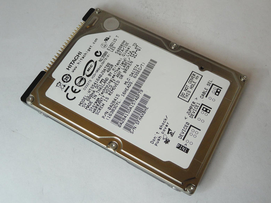 0A28415 - Hitachi 40GB IDE 5400rpm 2.5in HDD - USED