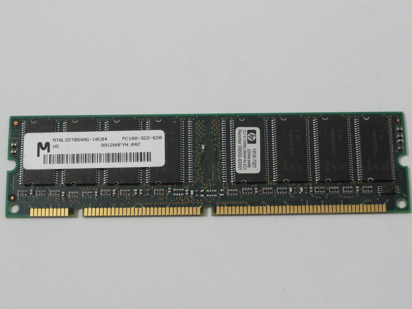 MC6593_MT8LSDT864AG-10CB4_64MB PC100-322-620 SDRAM DIMM - Image2