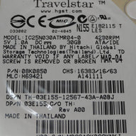 PR12095_08K0850_Hitachi Dell 30GB IDE 4200rpm 2.5in HDD - Image3