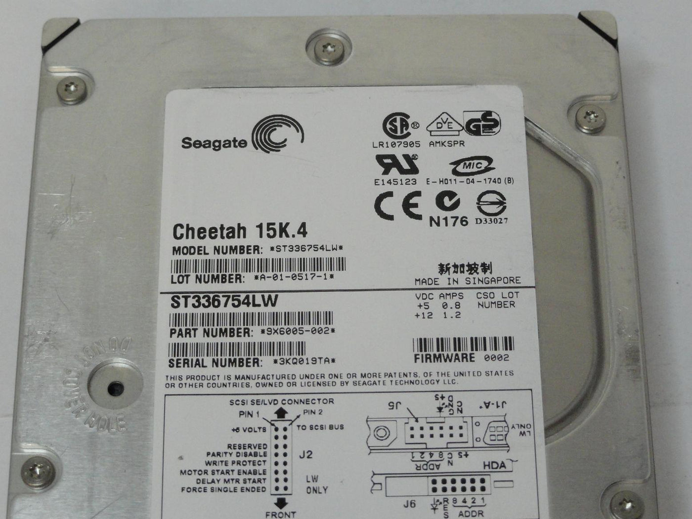 PR16175_9X6005-002_Seagate 36GB SCSI 68 Pin 15Krpm 3.5in HDD - Image3