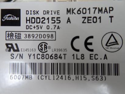 MC1798_HDD2155_Toshiba 6GB IDE 4200rpm 2.5in HDD - Image3