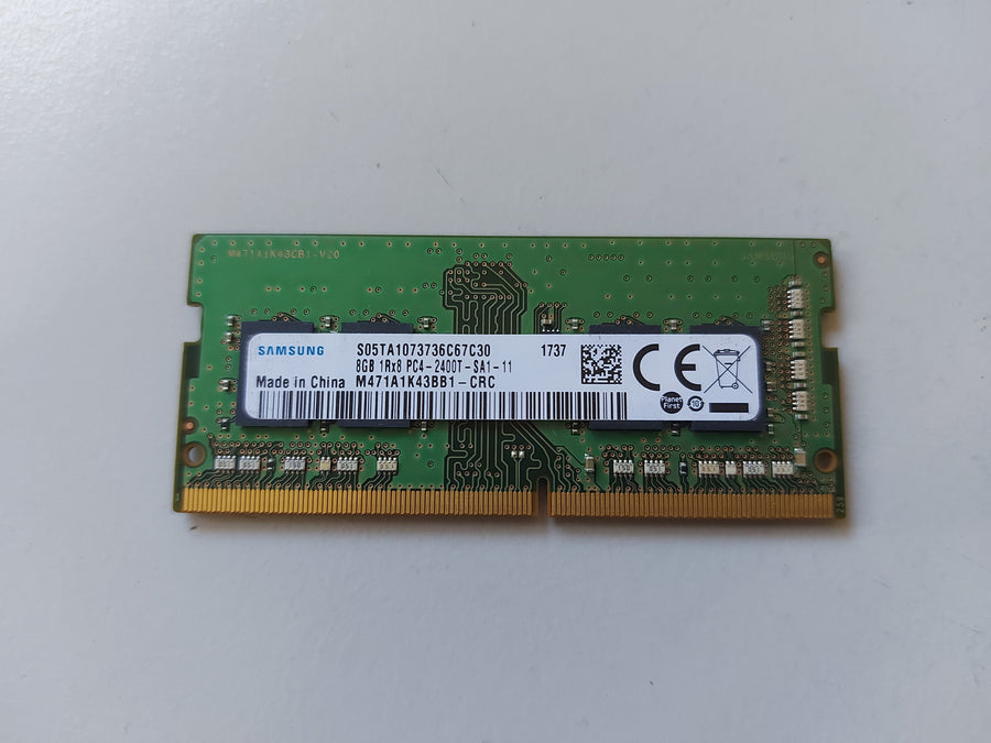 Samsung 8GB PC4-19200 DDR4-2400MHz non-ECC Unbuffered CL17 260-Pin SoDimm ( M471A1K43BB1-CRC ) REF