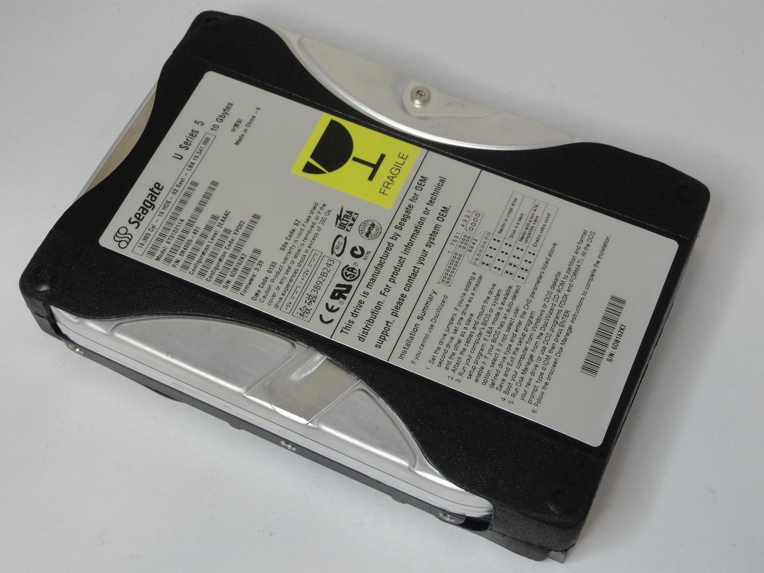 Seagate 10GB IDE 5400rpm 3.5in U Series 5 Hard Disk Drive ( 9R4005-401 ST310211A ) REF