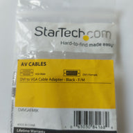 StarTech.com DVI to VGA Cable Adapter - Black - F/M ( DVIVGAFMBK ) NEW