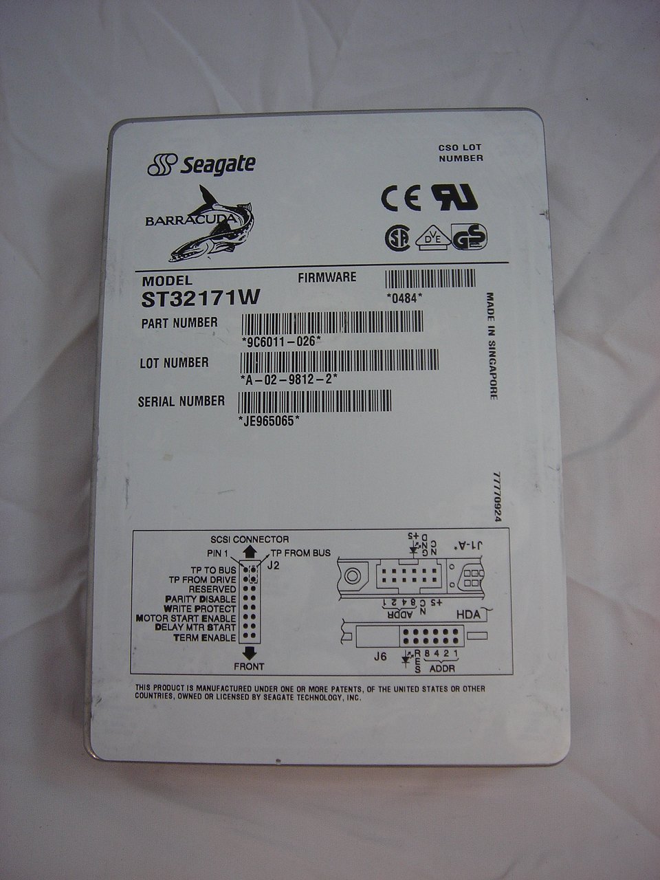 MC5500_9C6011-010_Seagate 2.1GB 68pin SCSI Wide 3.5in HDD - Image2