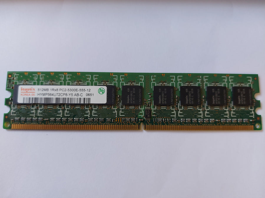 Hynix HP 512MB PC2-5300 DDR2-667MHz ECC Unbuffered CL5 240-Pin DIMM Memory Module ( HYMP564U72CP8-Y5 AB-C 384704-051 ) REF