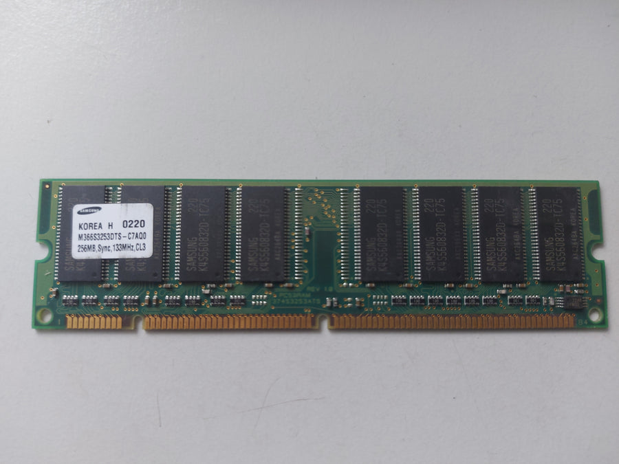 Samsung HP 256MB PC133 133MHz non-ECC Unbuffered CL3 168-Pin DIMM ( M366S3253DTS-C7AQ0 140134-001 ) REF