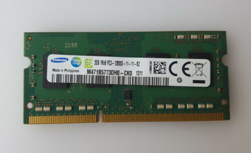 Samsung 2GB 1600Mhz PC3-12800S DDR3-1600 204-Pin SODIMM Laptop Memory Ram ( M471B5773DH0-CK0 ) REF