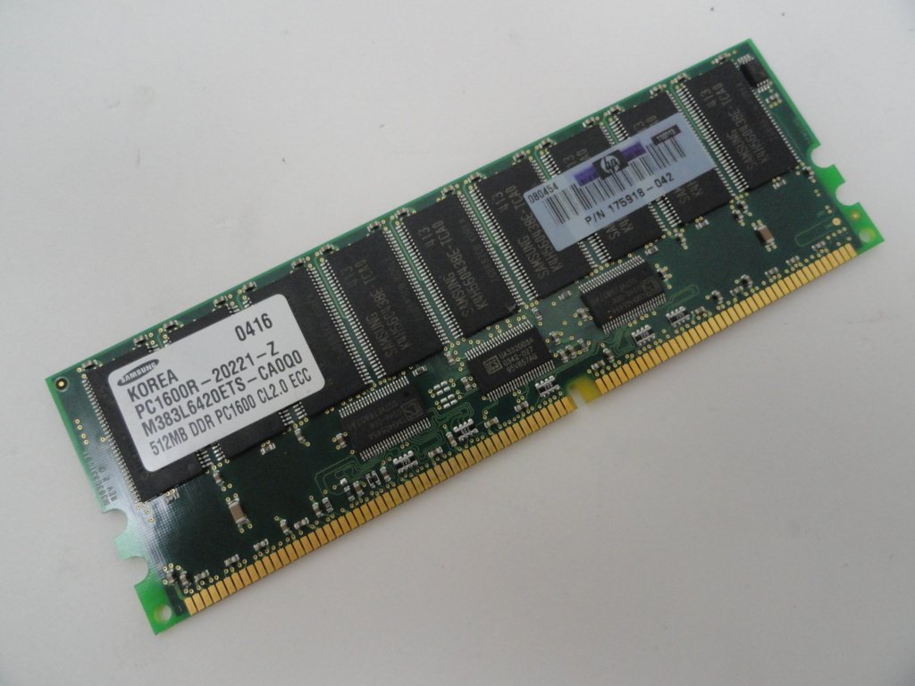 PR16870_M383L6420ETS-CA0Q0_Samsung HP 512Mb DDR PC1600 CL2 ECC RAM Module - Image3